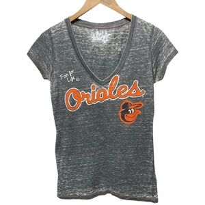 Baltimore Orioles MLB baseball short sleeve V-neck casual 2000s sports T-shirt